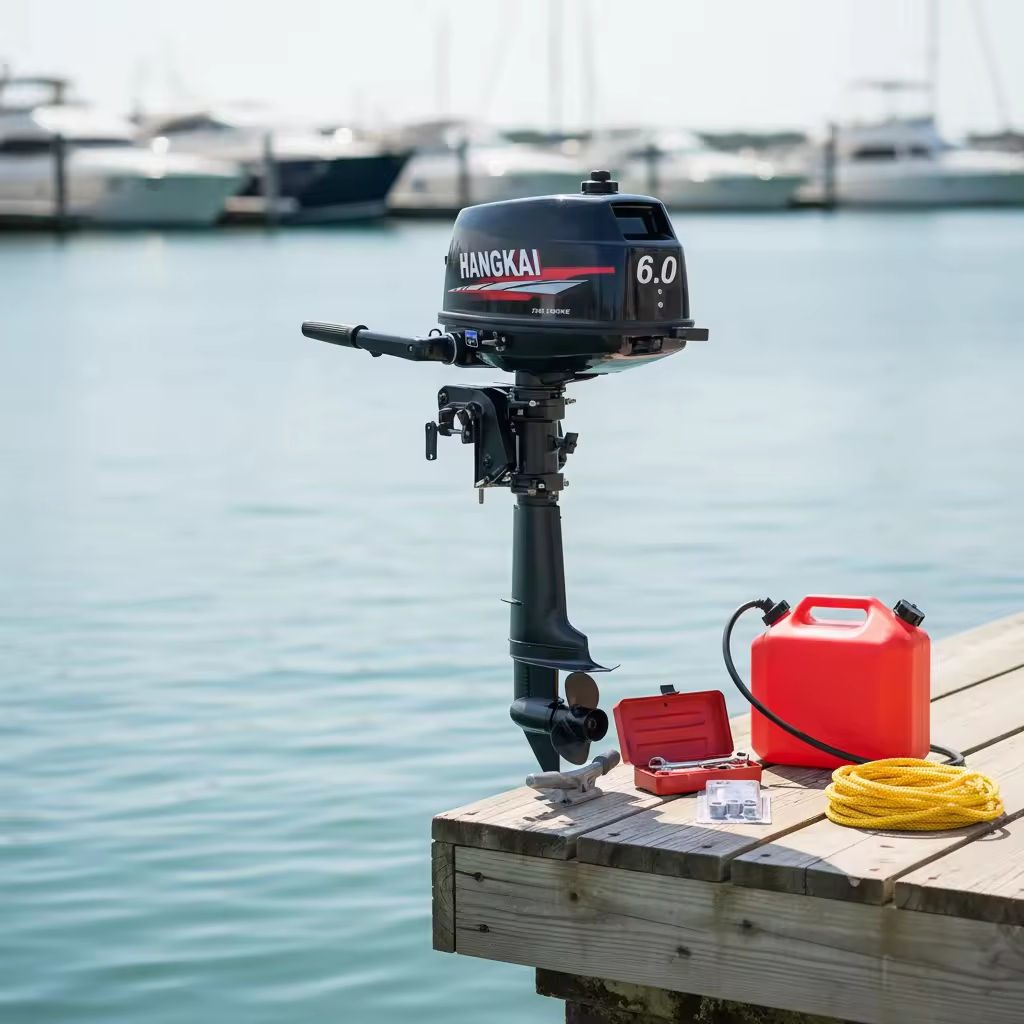 Fishing Boat Outboard Motor - Wholesale HANGKAI 6HP 2 Stroke 102CC